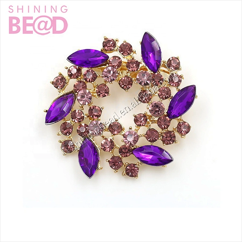 Wedding invitation rhinestone brooch metal dress accessory for party