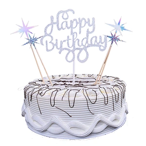 Wholesale Birthday Celebration Supplies Glitter Happy Birthday Cake Topper,Acrylic Birthday Cake Topper