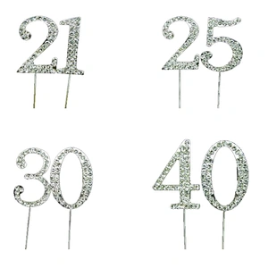 2020 Fashion Number Rhinestone Cake Topper For Party Decoration,Cake Topper Numbers,Rhinestone Number Cake Topper
