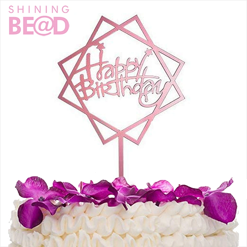 Wholesale wedding acrylic happy birthday cake topper