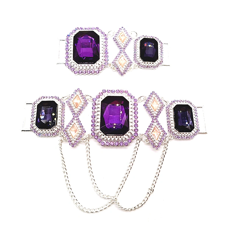 2019 New Design Plating Crystal Jewelry Rhinestone Bikini Connectors For Garment,Big Glass Crystal Bikini Connectors