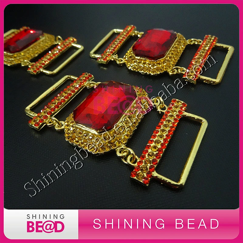 2017 New Jewelry Glass Bead Rhinestone Bikini Buckle/Bikini Connector For Swimsuit Decorations