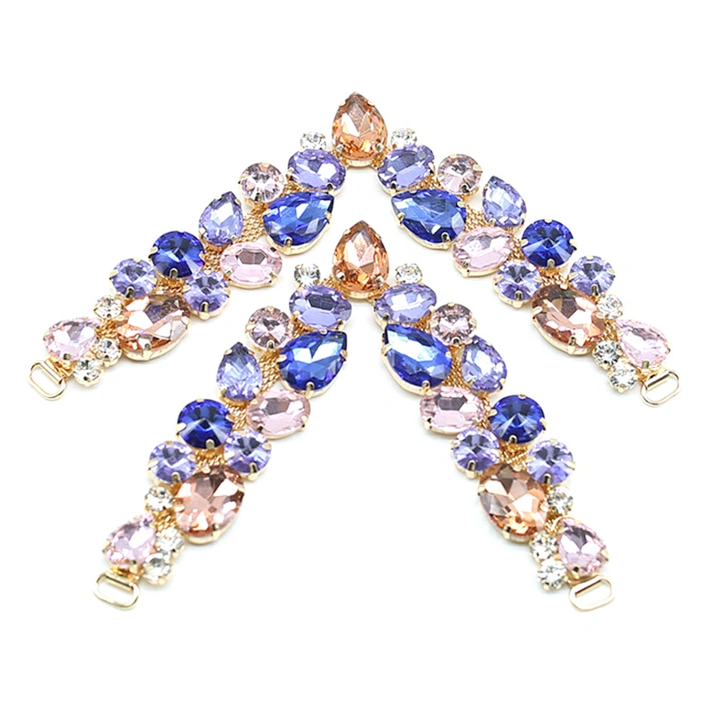 2020 New V-shaped DIY Slippers Decoration Glass Rhinestone Shoe Chain,Shoes Women Sandals Buckle,Shoes Women Sandals Chain