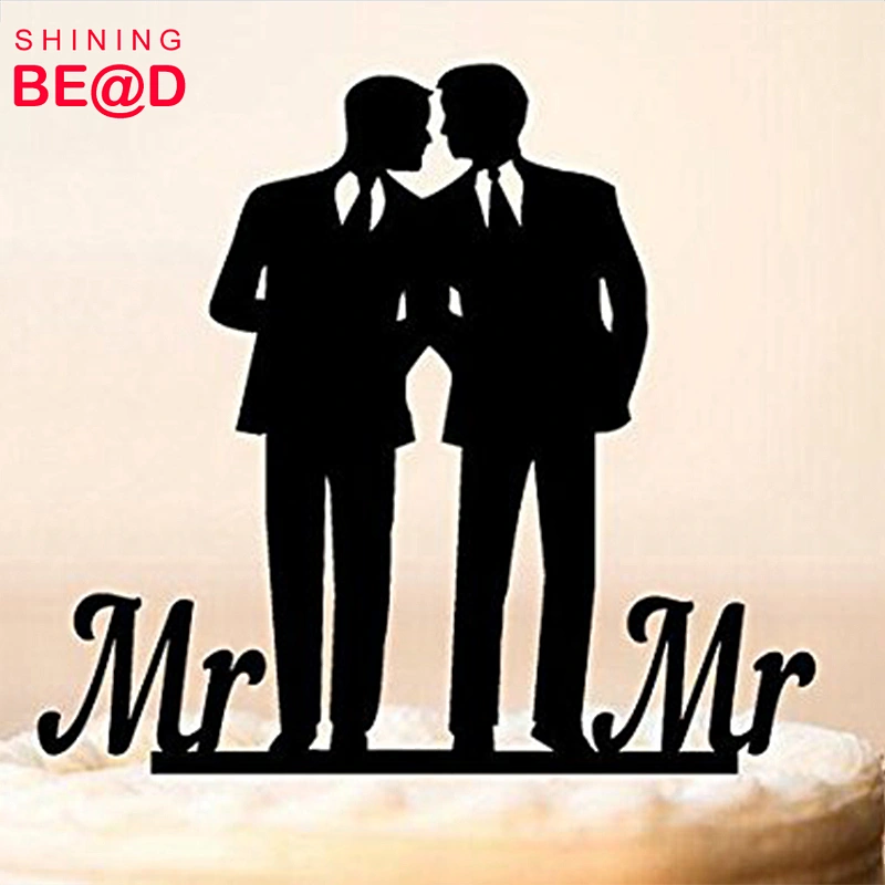 Wholesale Fashion Gay cake topper for male wedding souvenirs