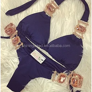 Factory Manufacture Jeweley Glass Bead Rhinestone Connector Customized Design Bikini Connector