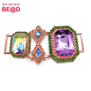 2020 New DIY Glass Rhinestone Bikini Connector,Rhinestone Connector For  Bikini,Crystal Rhinestone Connector For  Bikini