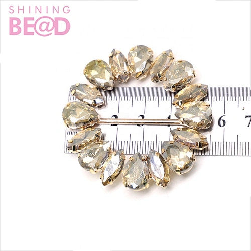 Chair Buckle Creative Round Belt Buckle Decoration Rhinestone Shoe Upper Wedding Party Supplies for Ribbon