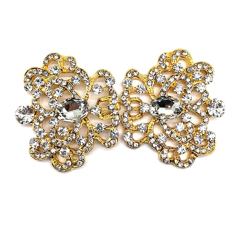 Wholesale Fashion Gold Plated Crystal Rhinestone Buckle For Wedding Invitation,Rhinestone Buckles For Dresses