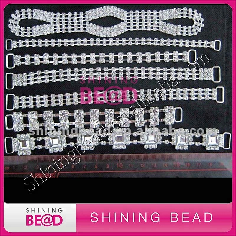 2016 high quality rhinestone connector for bikini,headband connector
