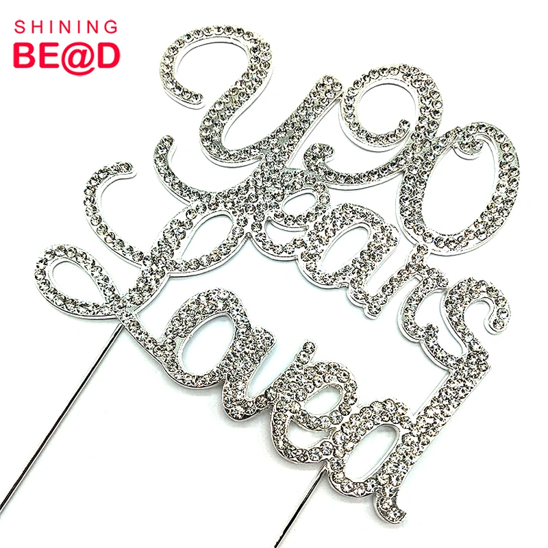 2020 New 70 Years Loved Rhinestone Cake Topper For Birthday/Anniversary Party Decoration,18th Birthday Party Decorations