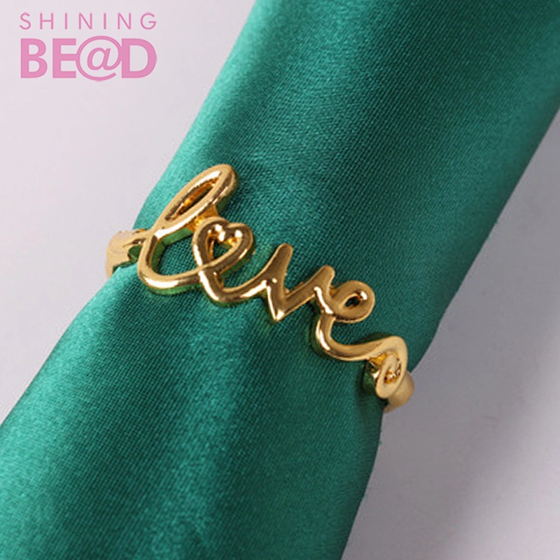 Love napkin ring monogram metal Napkin ring customize style for wedding/party/birthday
