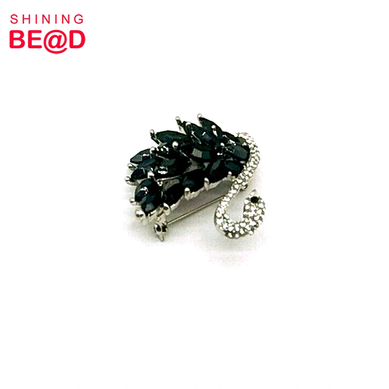 2020 High Quality Black Swan Shaped Acrylic Rhinestone Brooch,Rhinestone Initial Brooches,Bulk Rhinestone Brooches