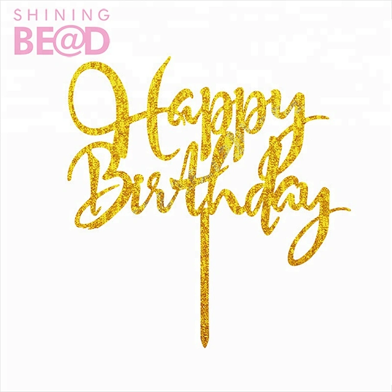 High quality bride and groom acrylic wedding happy birthday cake toppers