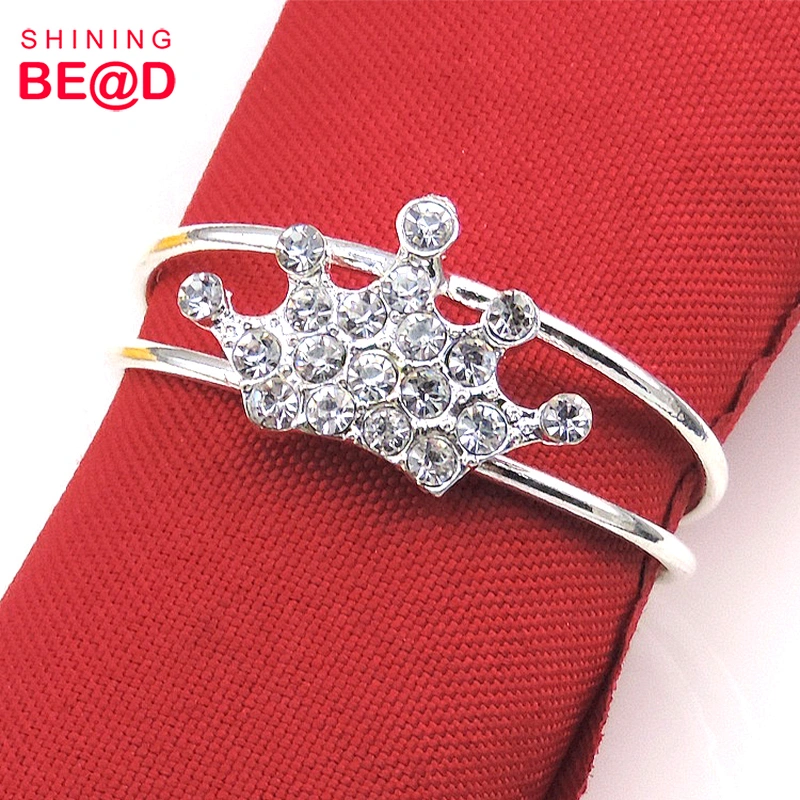 2020 Fashion Crown Shaped Rhinestone Napkin Ring For Table Decoration,Napkin Rings For Weddings