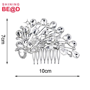 2020 Elegant Bride Peacock Rhinestone Hair Comb,Magic Hair Comb,Personalized Hair Comb