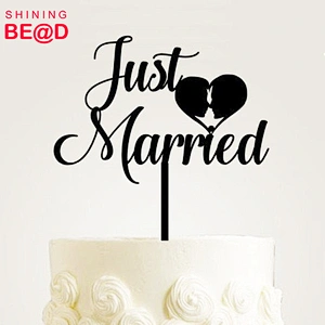 Unique Wedding Cake Toppers Just Married Cake Topper For Bride and Groom Wedding Gift