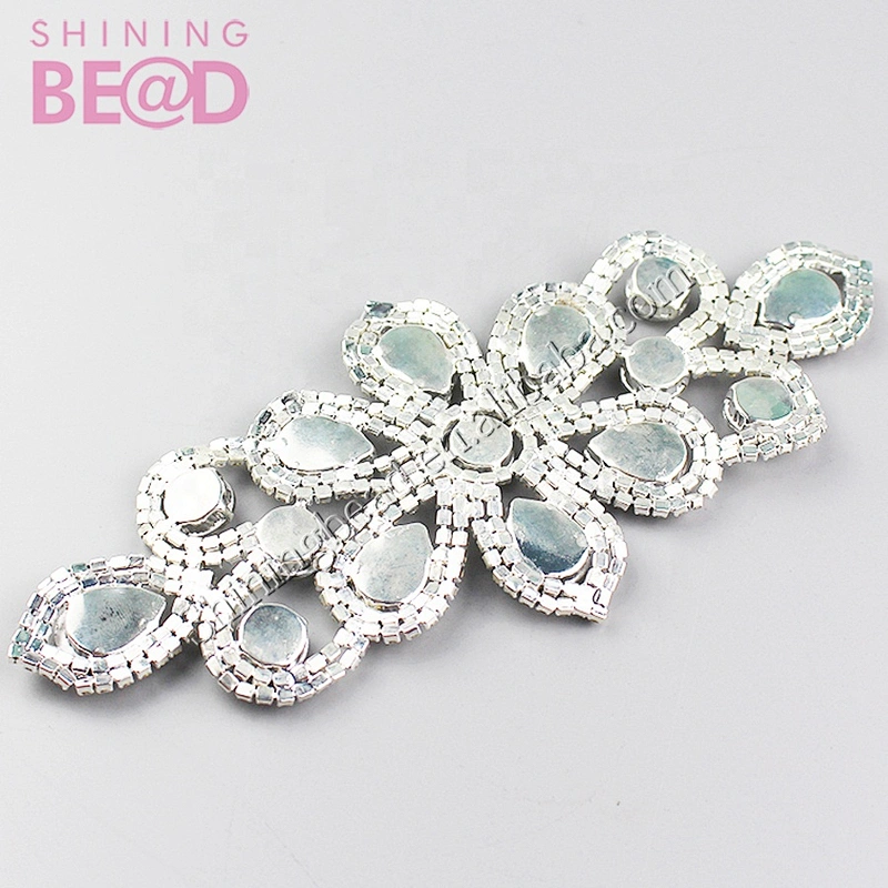 Fashion Jewelry Crystal Rhinestone Trim /rhinestone Applique Trim For Wedding Dress