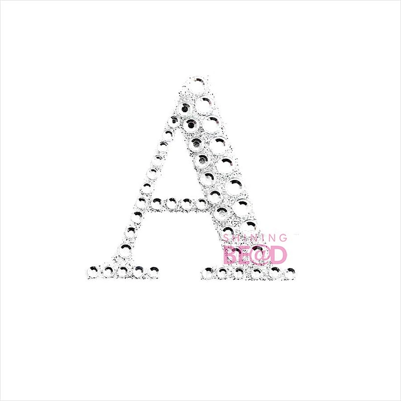 adhesive letter acrylic rhinestone sticker for wedding cards