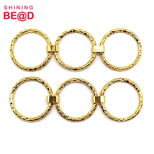 High Quality Three-ring Shaped Gold-plated Metal Connector Buckle For Bikini Decoration,Large Metal Buckle,Metal Buckle