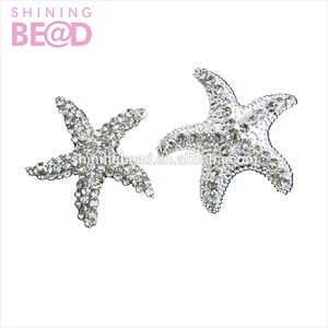 Wholesale new stylish starfish brooches metal rhinestone pin brooch custom made brooches