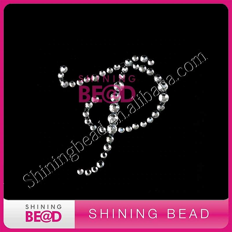 Self adhesive rhinestone alphabet stickers wedding cards letter sticker