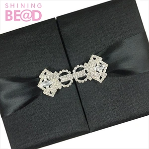 Wholesale Rhinestone Pair Buckle Fashion Clasp Buckle wedding Decoration Ribbon