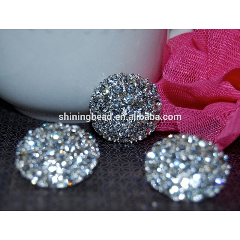 fashion scottish round shiny rhinestone brooches for invitation ribbon card decor