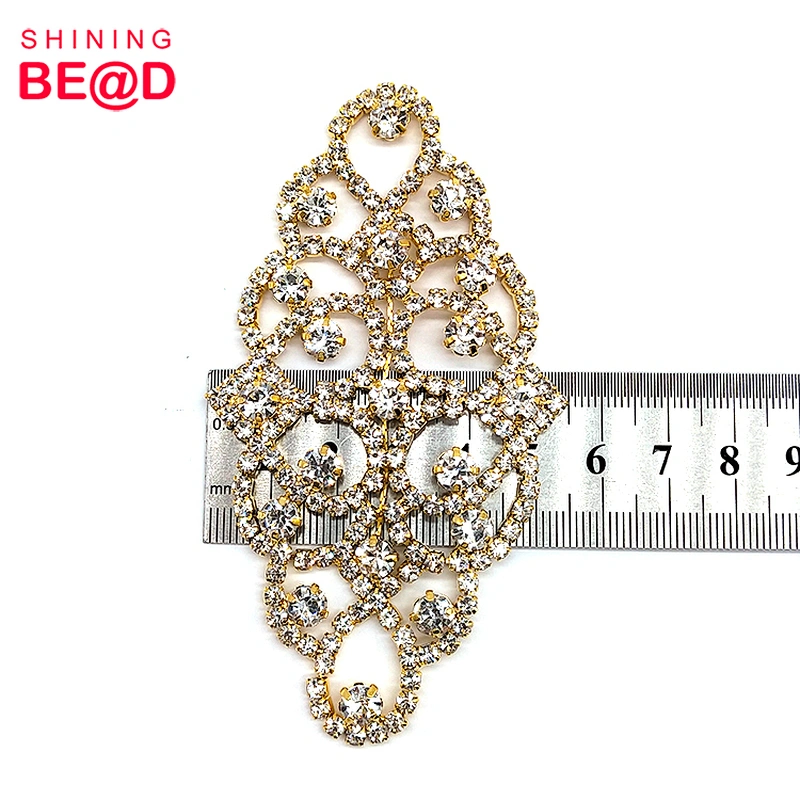 Wholesale Rhinestone Applique DIY Clothing Accessories Applique Rhinestone Sewn on Wedding Dress