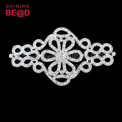Factory direct sales neckline crystal rhinestone applique
