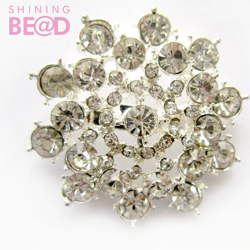 New Large Clear Rhinestone Crystal Large Stick Pin Fabric Ornament Brooches