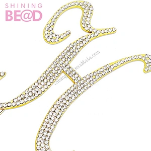 High quality letter H rhinestone cake toppers for wedding initial birthday cake decorate