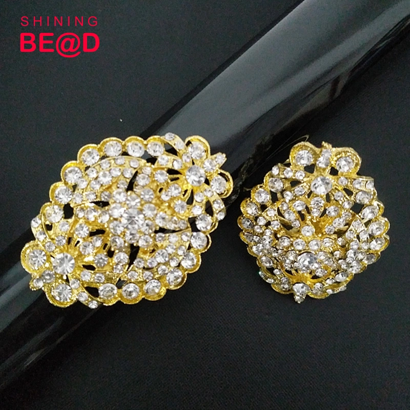 Elegant wholesale gold rhinestone napkin ring holder wedding table napkin decoration silver plating for party