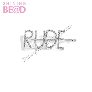 Shiny Hairpins Crystal  Rhinestones Word Letters Hair Clips Women Hairgrip Diamond Hair Accessories Clips Clamp