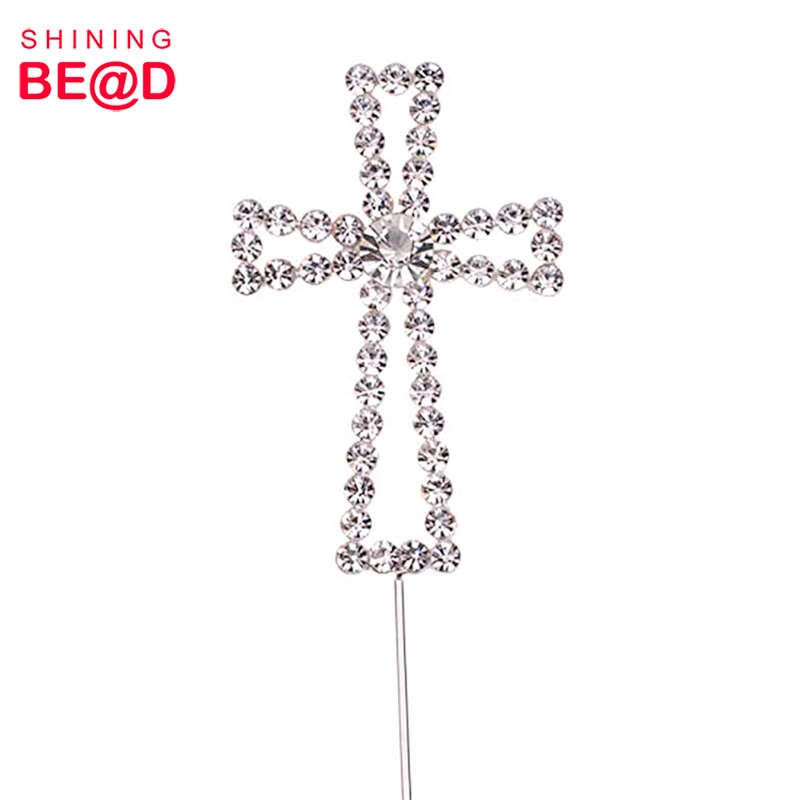 Wholesale Cross Rhinestone Cake Topper For Baby Baptism Party Decoration,Cross Cake Topper