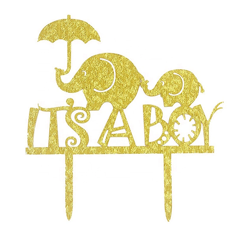 Wholesale Reveal Baby Gender It's A Boy Acrylic Cake Topper For Birthday/Baptism Party Decoration