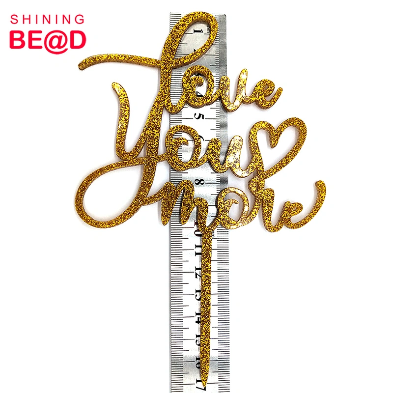 Sell Sweet Love You More Acrylic Cake Topper For Wedding Anniversary,Acrylic Cake Toppers,Engaged Silver Acrylic Cake Topper