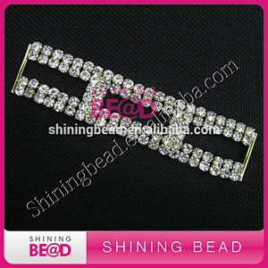 Fashion Crystal Rhinestone Metal connector Buckle Swimsuits Bikini Accessories For Swimwear silver