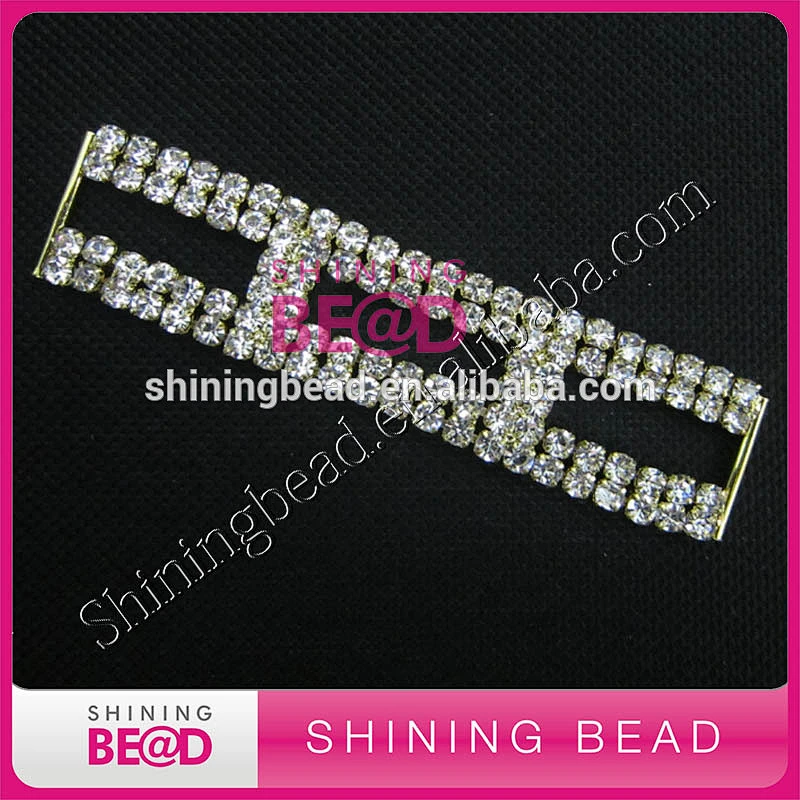 Fashion Crystal Rhinestone Metal connector Buckle Swimsuits Bikini Accessories For Swimwear silver