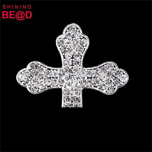 New Production 2019 Cross Rhinestone Crystal Cake Decoration Topper for Wedding Religious Baptism Christening