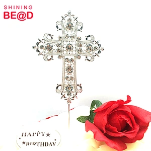 2020 New Product Celebration Cross Rhinestone Cake Topper,Rhinestone Number Cake Topper,Snowflake Rhinestone Cake Topper