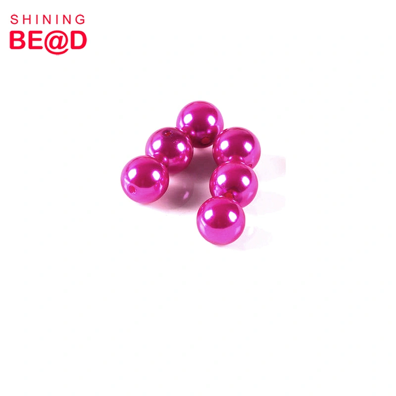Wholesale Various Colors 5-25mm Round Plastic Pearl With One Hole