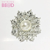 New product round crystal flower brooch pin for wedding dress