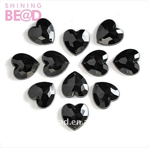 FACTORY SALE! New Arrival heart shape colorful Fashion Design flat back diamond acrylic