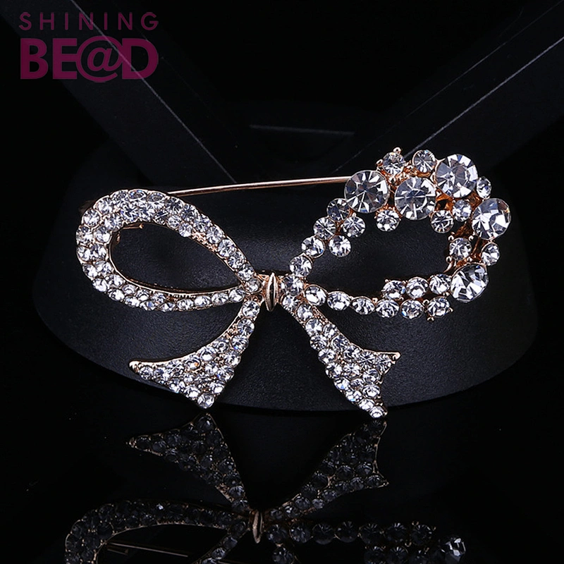 Vintage Gold Silver Color Crystal Brooches for Wedding Women Party Dress Rhinestone Bridal Brooch pins lapel