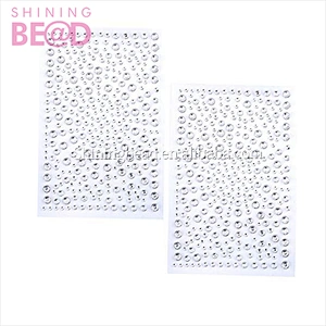 BLING RHINESTONES CRYSTAL GEM SELF ADHESIVE STICKERS SHEET