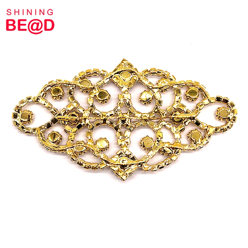Wholesale Rhinestone Applique DIY Clothing Accessories Applique Rhinestone Sewn on Wedding Dress