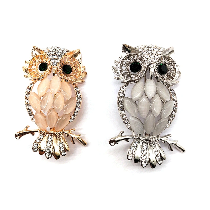 2021 New Owl Shape Rhinestone Brooch Pin For Clothes Decoration,Women Brooches With Rhinestone,Rhinestone Brooches
