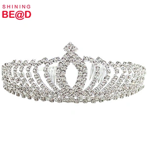 Hot sale Rhinestone Crystal Bridal Crowns Tiaras Prom for Women Princess Pageant