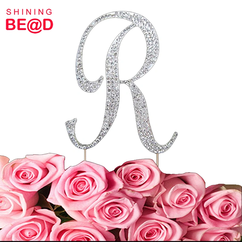 Wholesale Capital Letter Rhinestone Cake Topper,Rhinestone Number Cake Topper,Snowflake Rhinestone Cake Topper