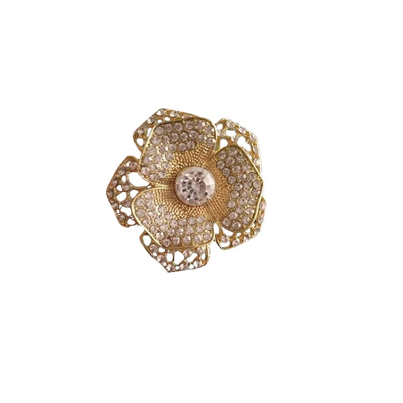 Wholesale Cheap Flower-shaped Rhinestone Napkin Ring For Wedding Table Decoration,Gold Napkin Rings,Handmade Napkin Rings